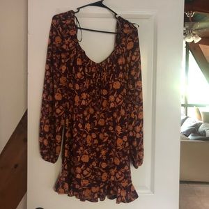 Super Soft floral print long sleeve dress